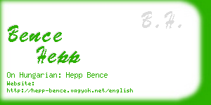 bence hepp business card